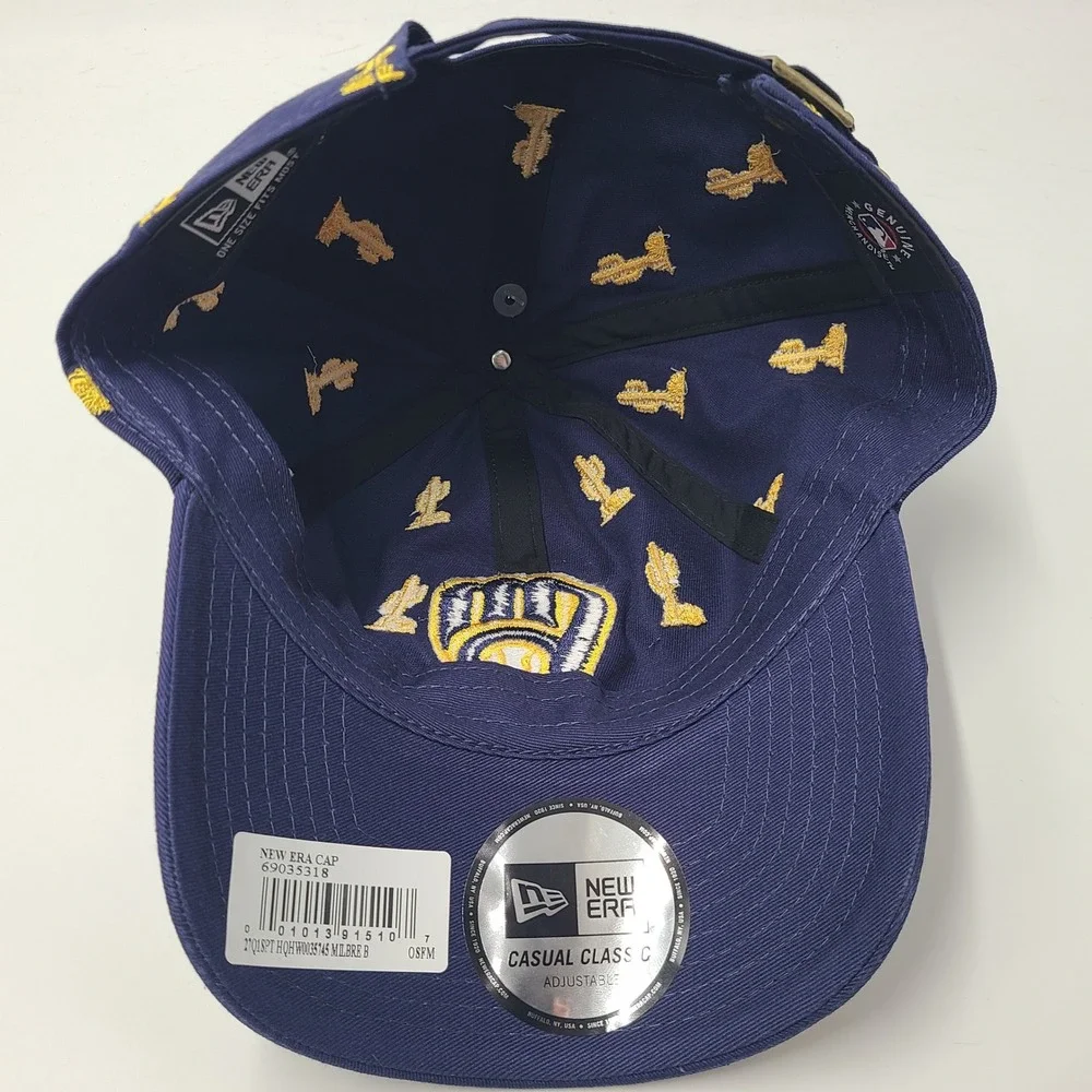 Milwaukee Brewers Hat Strapback New Era Blue Yellow MLB Spring Training Cactus